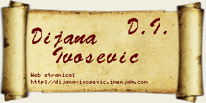 Dijana Ivošević vizit kartica